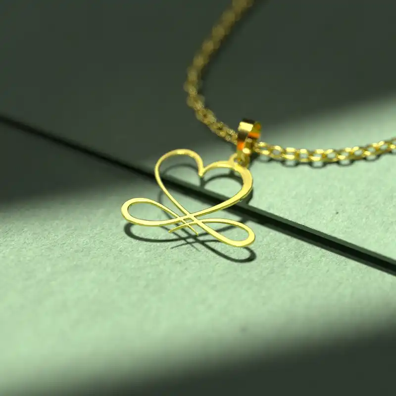 گردنبند طلا 18 عیار زنانه مدوپد مدل  طرح قلب کد E1260