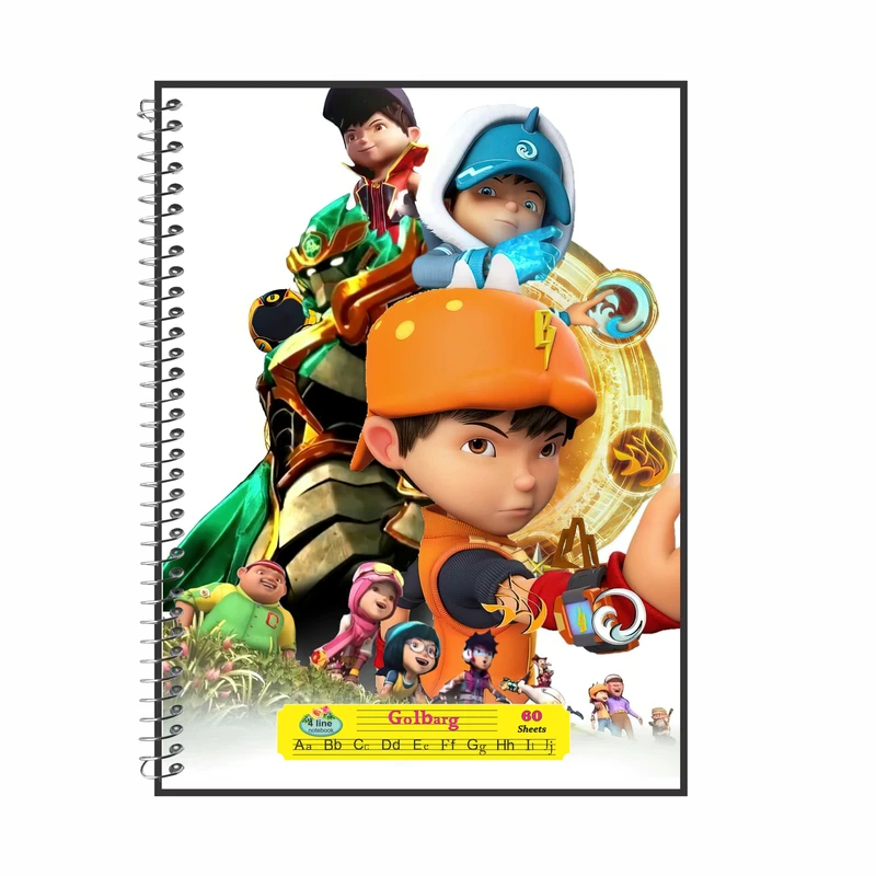 دفتر زبان 60 برگ گلبرگ طرح قهرمانان کوچک کد 602514