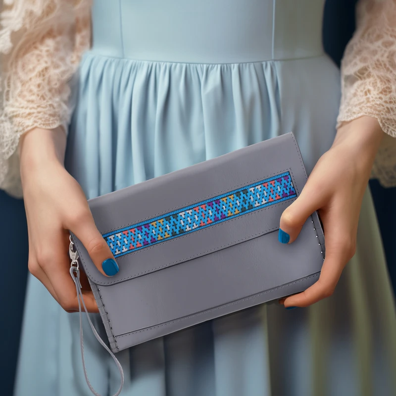 کیف دستی دست دوز بومی مدل سوزن دوزی کد 33