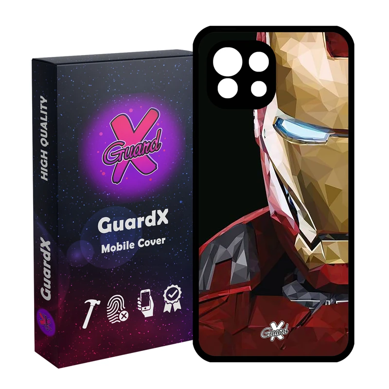 کاور گارد ایکس طرح Iron Man مدل Glass10048 مناسب برای گوشی موبایل شیائومی Mi 11 Lite