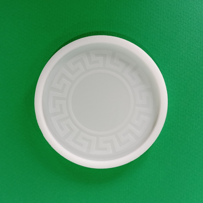 قالب رزین مدل زیرلیوانی دایره طرحدار کد 2