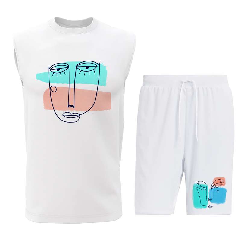 ست تاپ و شلوارک مردانه مدل F023W