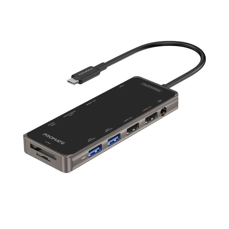 هاب 11 پورت USB-C پرومیت مدل PRIMEHUB-PRO هاب 11 پورت USB-C پرومیت مدل PRIMEHUB-PRO