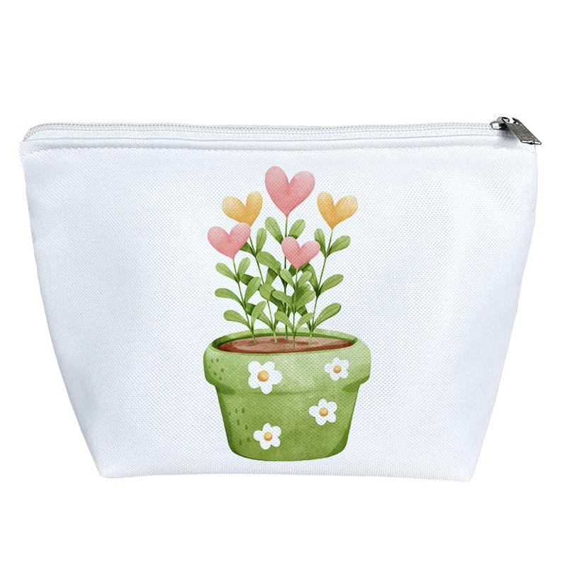 کیف لوازم آرایش دخترانه خندالو مدل گلدان قلبی کد H1928