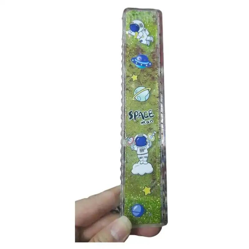 خط کش 20 سانتی متر مدل آکواریومی طرح فضانورد کد 01