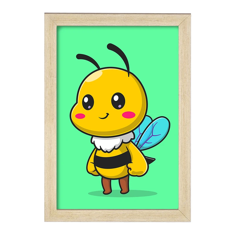 تابلو خندالو مدل حیوانات بامزه زنبور کد 29684