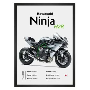 تابلو موتور سنگین آرنیاگالری طرح کاوازاکی Ninja H2R