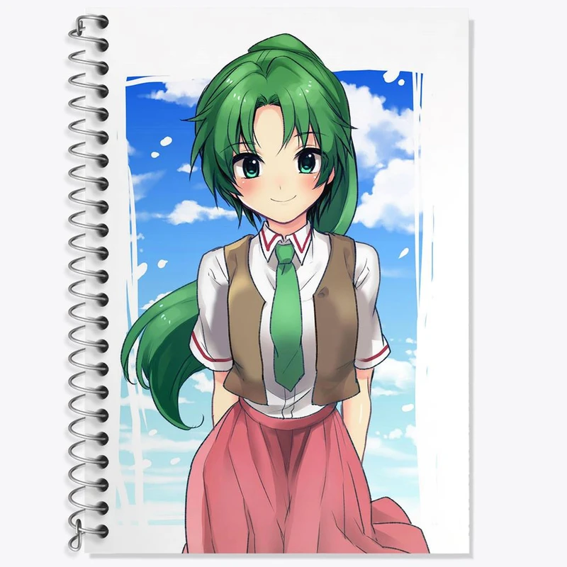 دفتر زبان 50 برگ خندالو مدل سه خط طرح میون سونوزاکی انیمه هیگوراشی وقتی اشک می ریزد کد 18155