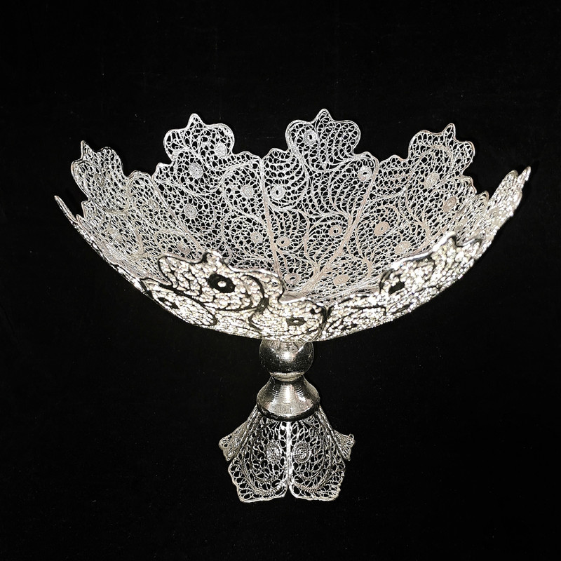 میوه خوری ملیله کاری مدل crown