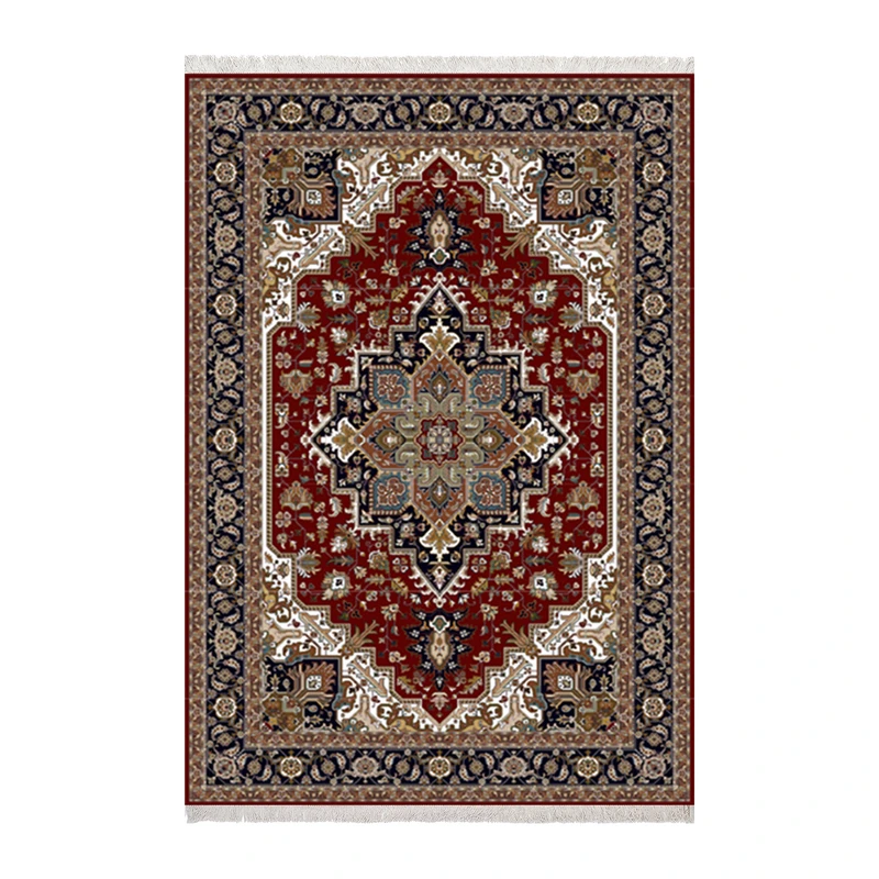 فرش ماشینی زانیس مدل فانتزی طرح سنتی قرمز