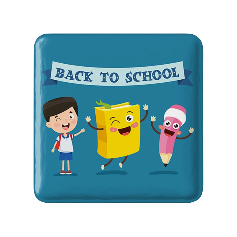 مگنت خندالو طرح بازگشت به مدرسه مدل مربعی کد 30052