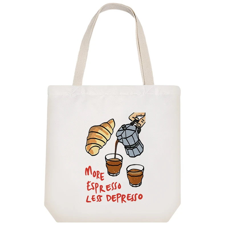 ساک خرید خندالو مدل اسپرسو بیشتر دپرسی کمتر کد 9407