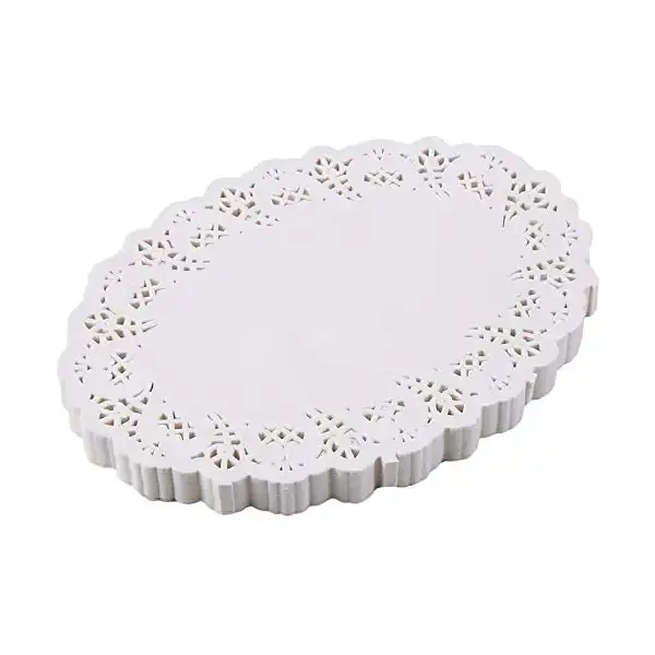 کاغذ شیرینی پزی مدل گیپور طرح بیضی 22x31 بسته 100 عددی
