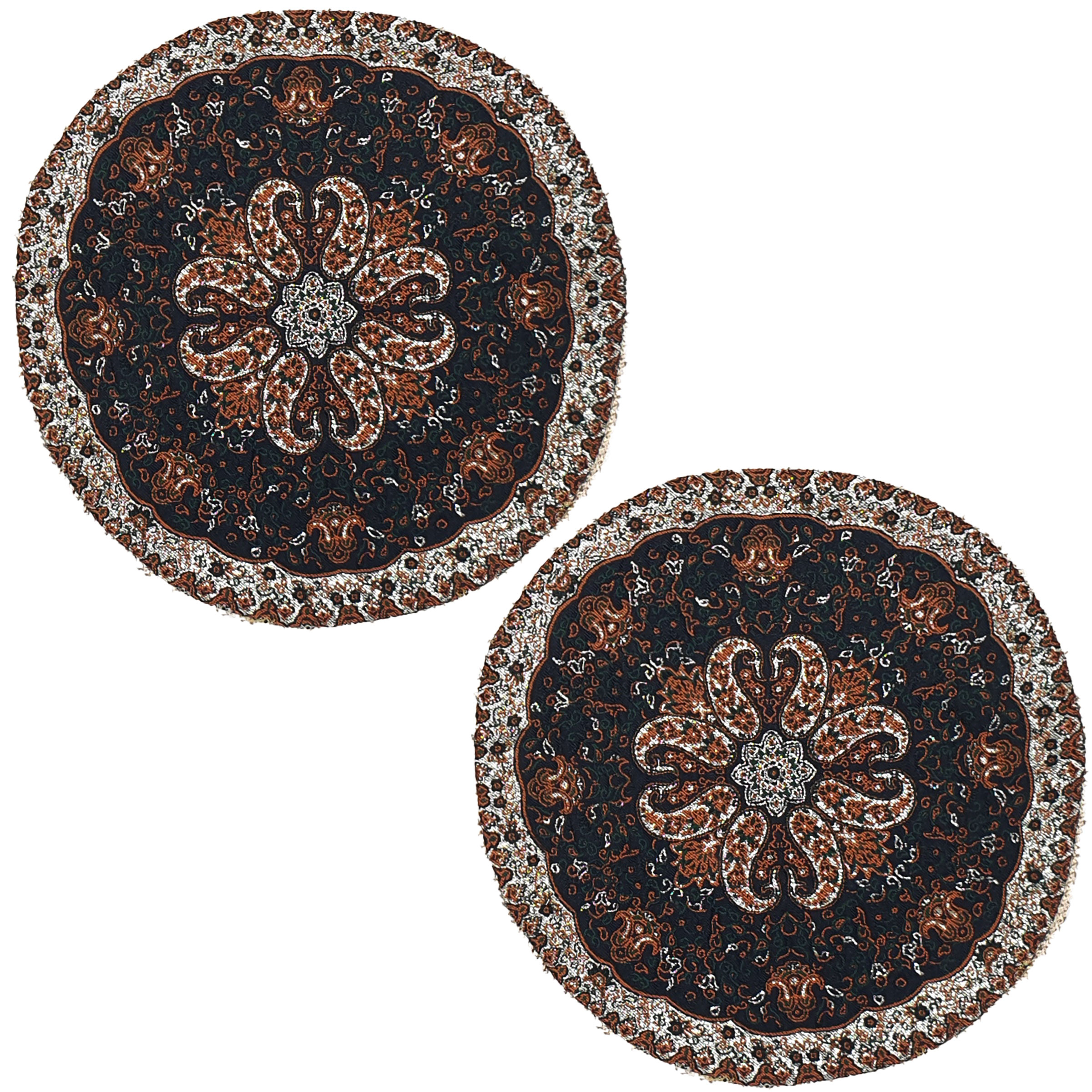 رومیزی ترمه مدل نسترن کد ASALI-60 بسته دو عددی 