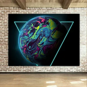 پوستر پارچه ای طرح کهکشان مدل سیاره هرمی کد SDP4904