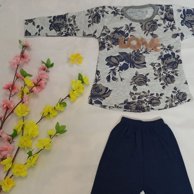 ست تیشرت و شلوار دخترانه مدل love