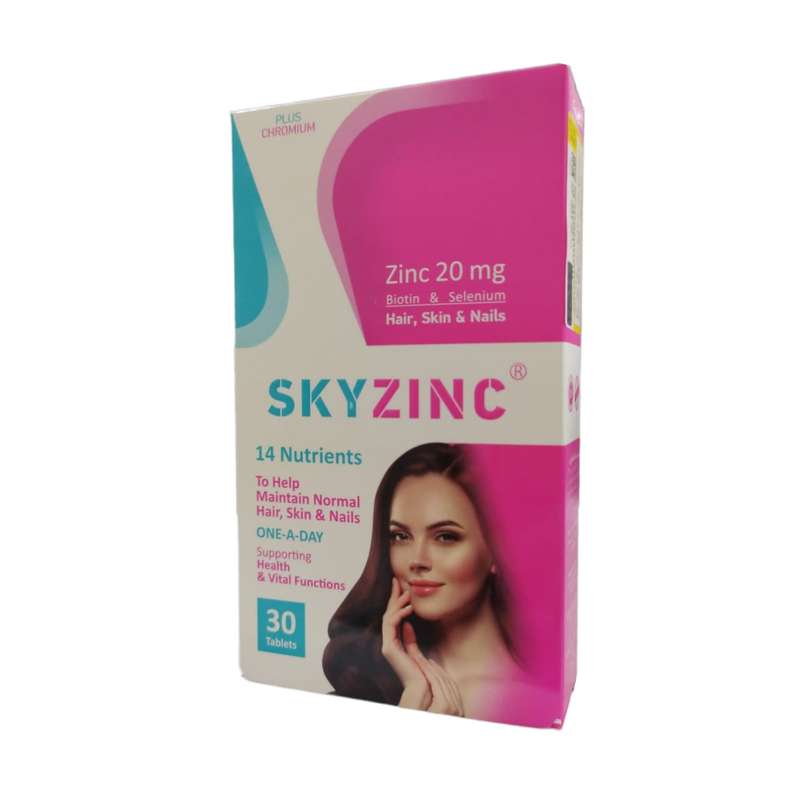 قرص اسکای زینک ویت اسکای - 20 میلی گرم بسته 30 عددی قرص اسکای زینک ویت اسکای - 20 میلی گرم بسته 30 عددی