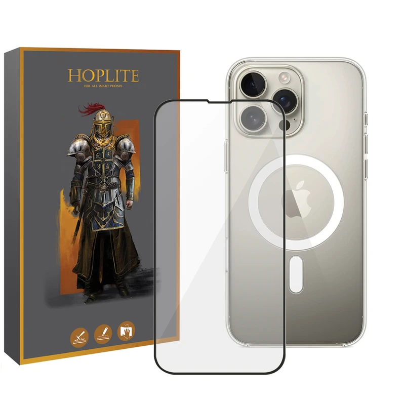 کاور هاپلایت مدل MagSafe Clear HL مناسب برای گوشی موبایل اپل iPhone 15 Pro به همراه محافظ صفحه نمایش