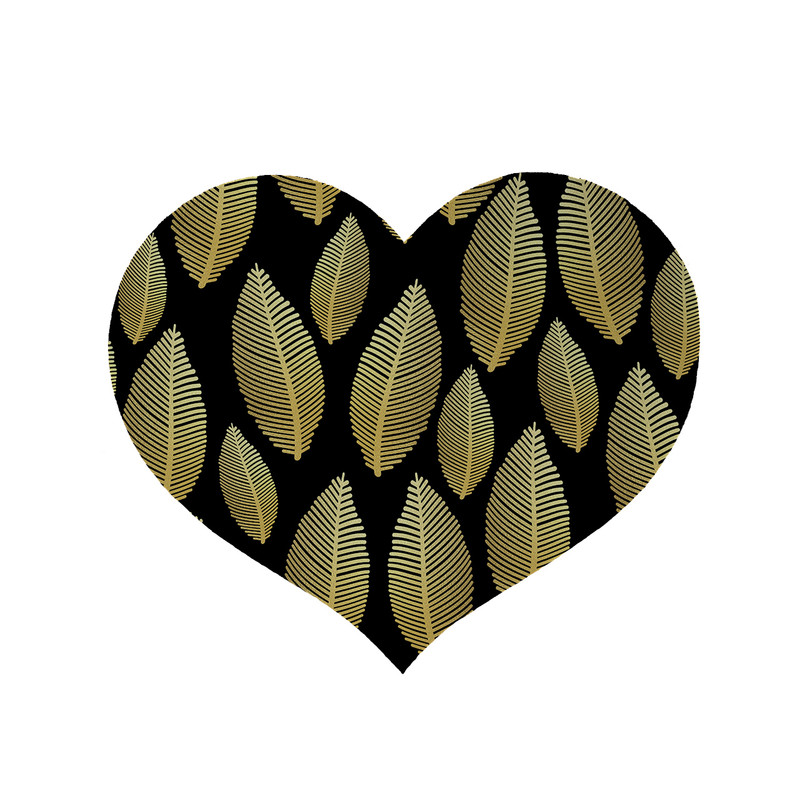 پادری مدل قلب طرح برگ کد 5603 سایز 90x90 سانتی متر 