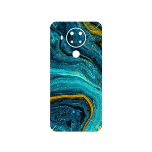 MAHOOT Turquoise marblewith golden streaks Cover Sticker for Nokia 5.4