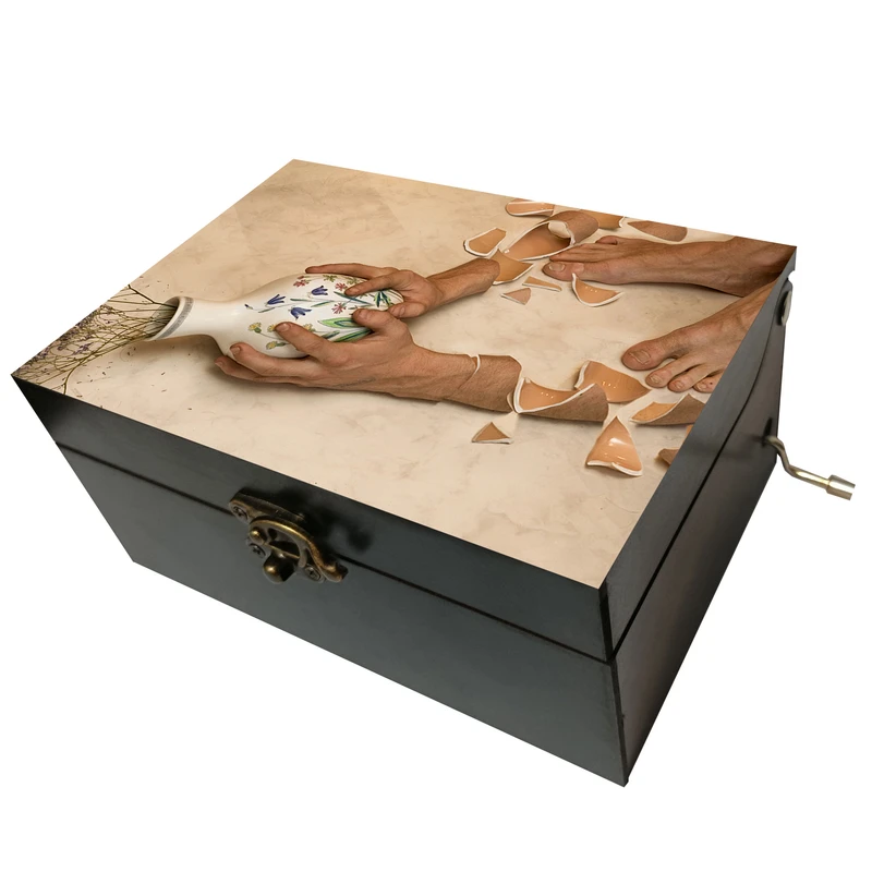 جعبه موزیکال مدل هندلی طرح کوزه کد T1131