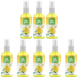 اسپری خوشبو کننده خودرو هوگو  کد 012 با رایحه لیمو حجم 50 میلی لیتر بسته 8 عددی