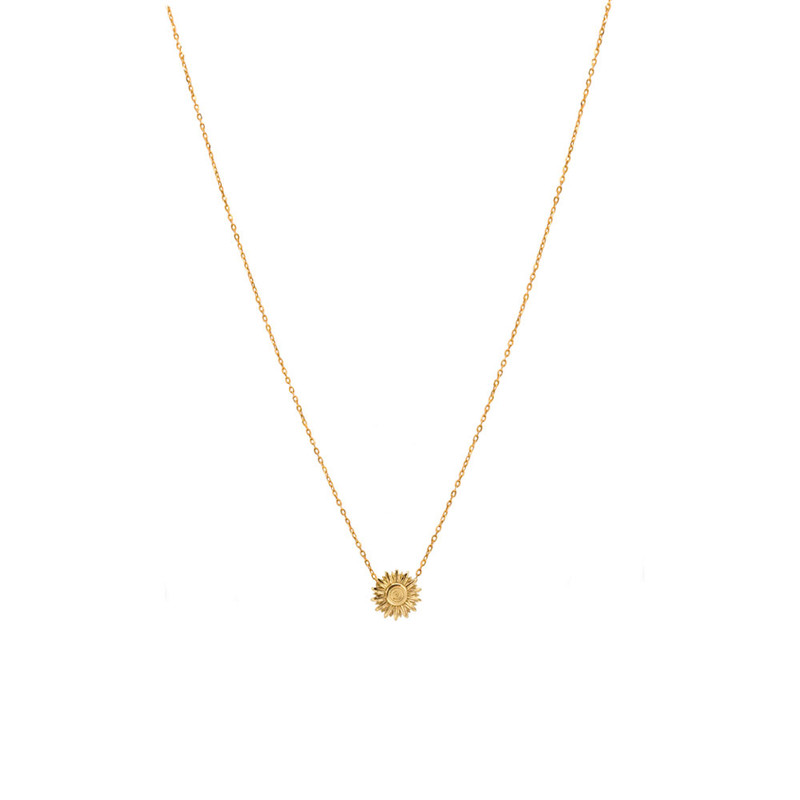 گردنبند طلا 18 عیار زنانه الی گالری مدل گل آفتاب گردان