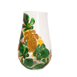 تنگ شیشه ای طرح برگ کد 0010