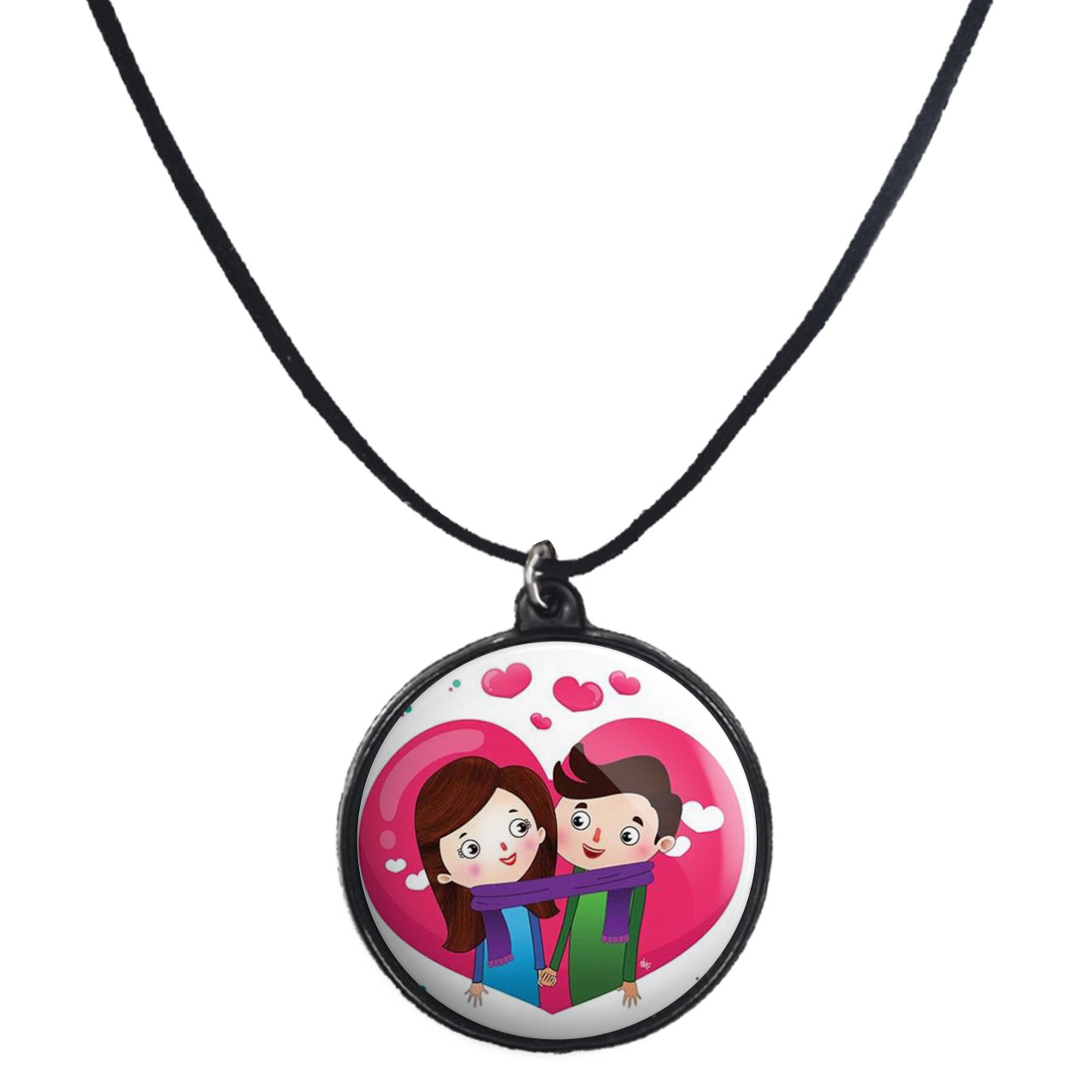 گردنبند پرمانه طرح عاشقانه کد pmb.5478 مدل دو طرفه