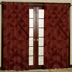 پرده مدل هازان پانچی کد 4142 سایز 140x200 سانتی متر