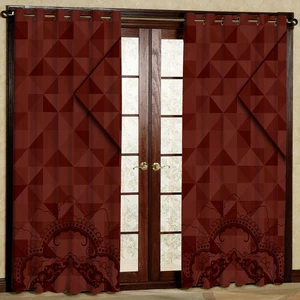 پرده مدل مخمل پانچی کد 4142T2 سایز 200x140 سانتی متر