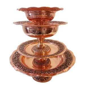 ست پذیرایی 4 تکه مسی مدل رز کد sz-0485