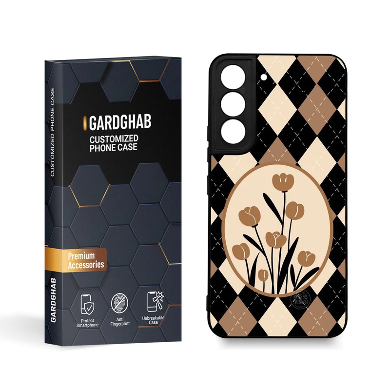 کاور گارد قاب مدل گل مناسب برای گوشی موبایل سامسونگ Galaxy S22