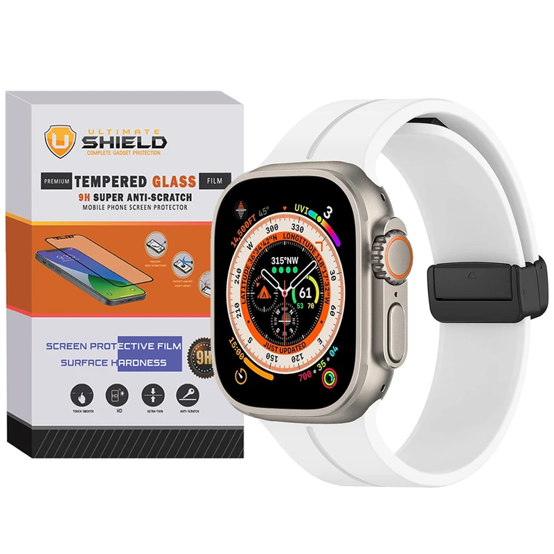 بند آلتیمیت شیلد مدل Magnetic-ORG-UL مناسب برای ساعت هوشمند هاینو تکو T92 Ultra max 49mm / T93 Ultra max / T94 Ultra max 49mm / T89 Ultra max / T99 Ultra max 49mm