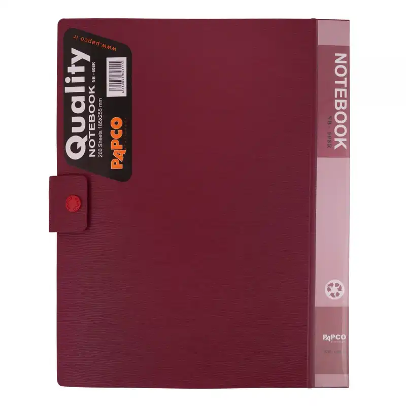 دفتر کلاسوری 200 برگ پاپکو مدل NB-608R بسته 2 عددی
