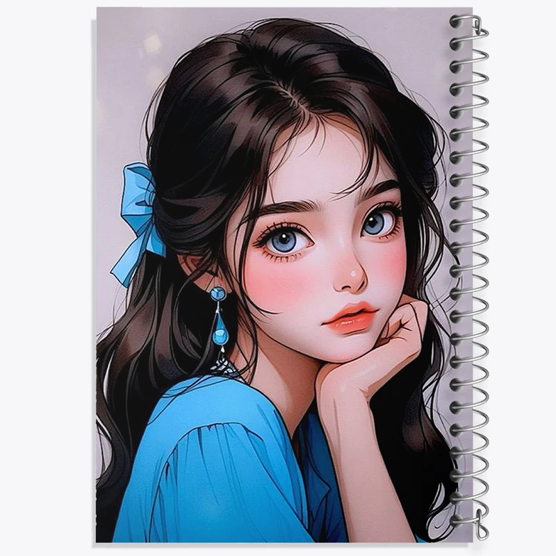 دفتر شطرنجی 50 برگ خندالو طرح دخترانه کد N2136