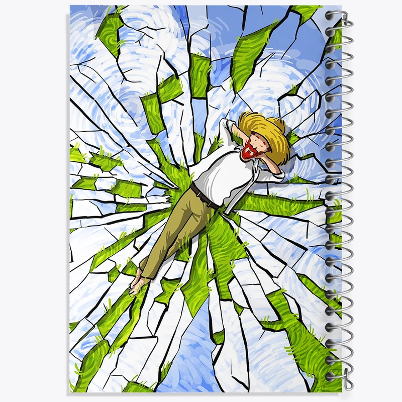 دفتر ژورنال نویسی 50 برگ خندالو مدل نقطه ای طرح ونسان ونگوگ کد F6494