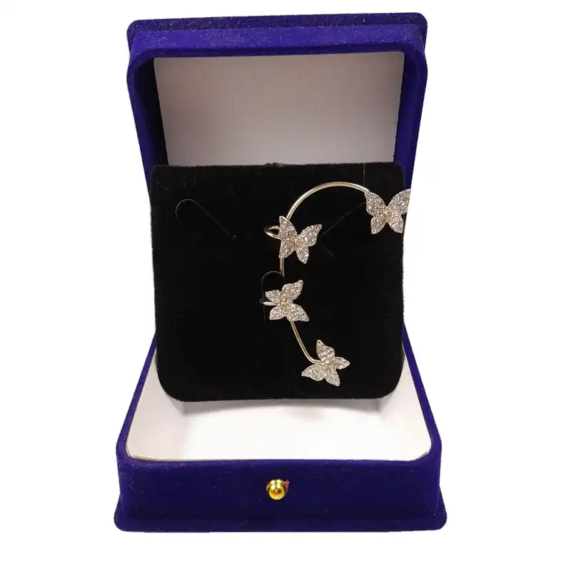 گوشواره زنانه مدل ایرکاف طرح پروانه کد Ensc2