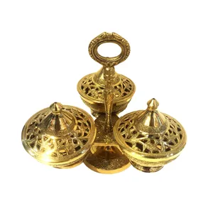 شکلات خوری برنجی مدل 3خانه کد OD01