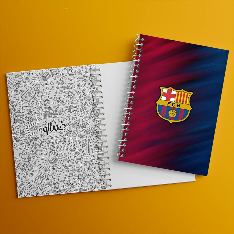 دفتر مشق 50 برگ خندالو طرح بارسلونا (Barcelona) کد F6905