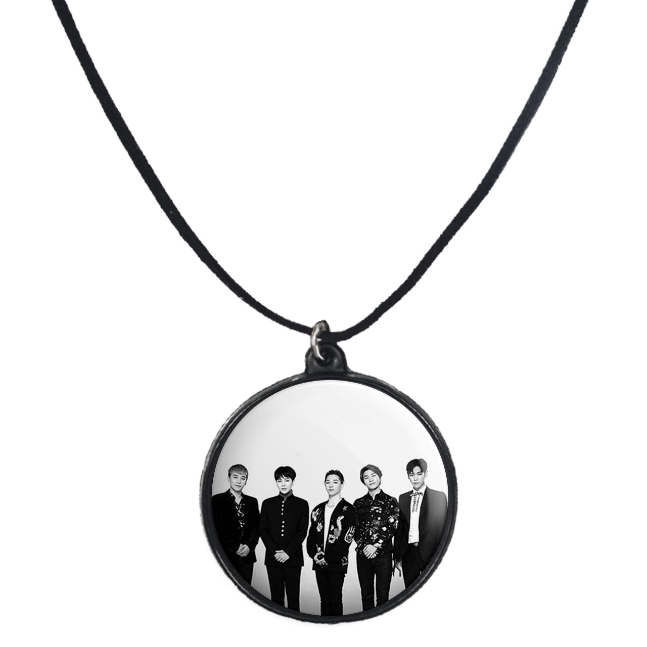 گردنبند پرمانه طرح گروه موسیقی BIG BANG کد pmb.15158 مدل دو طرفه