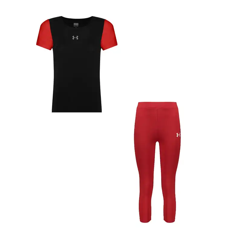 ست تی شرت آستین کوتاه و شلوارک ورزشی زنانه مدل R3101-7101