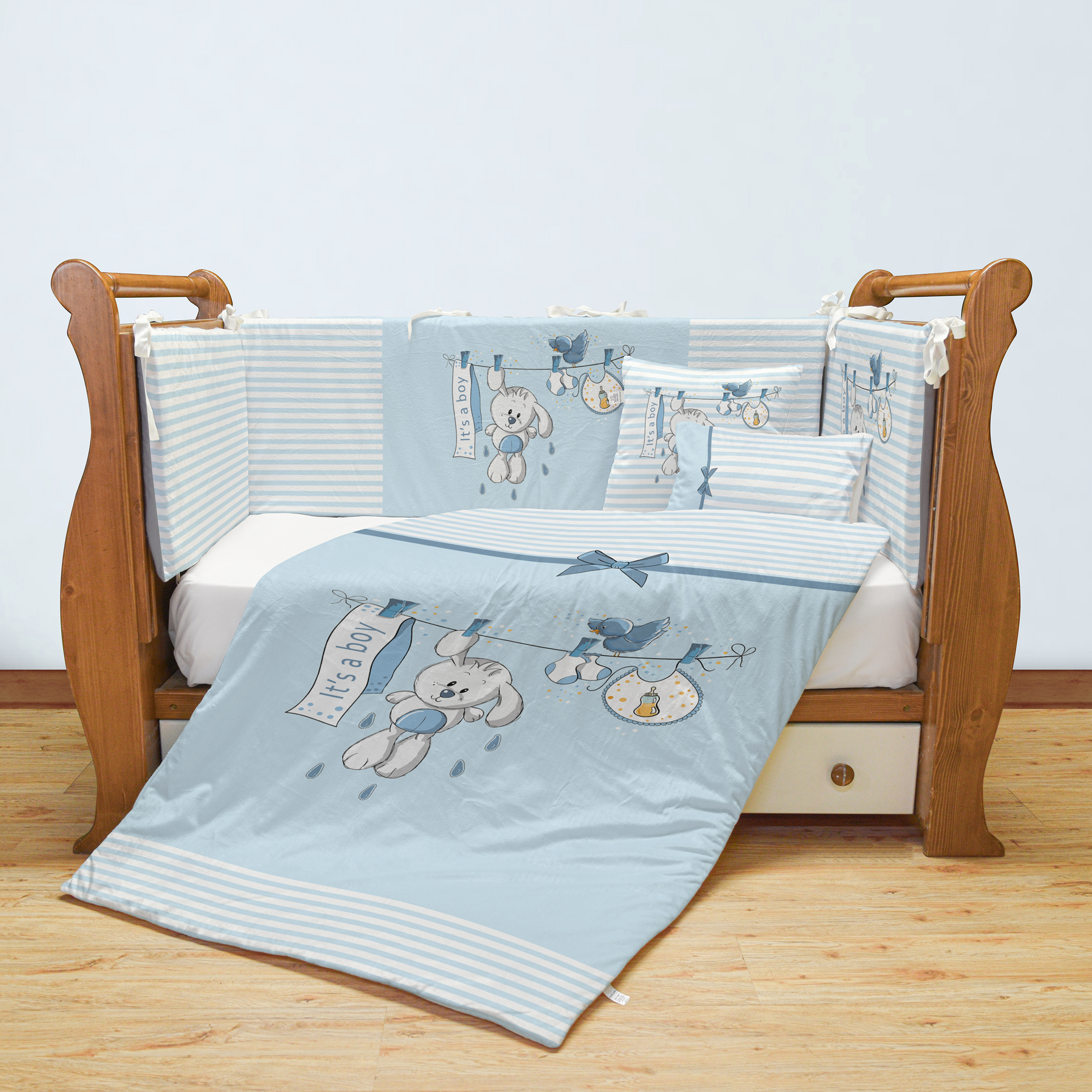 سرویس روتختی 7 تکه کودک مامزکیوتی مدل خرگوش بندرخت SK14