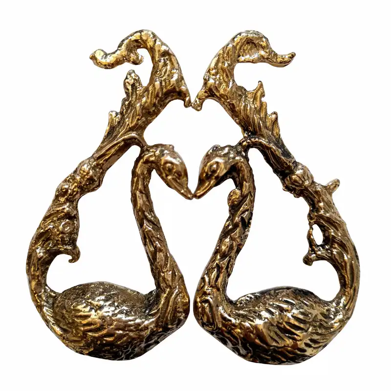 دکوری برنزی مدل قوی قلبی مجموعه 2 عددی