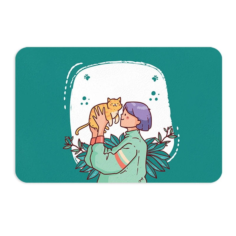 ماوس پد مستر پیکد طرح گربه و دختر کد PCD-GP1007