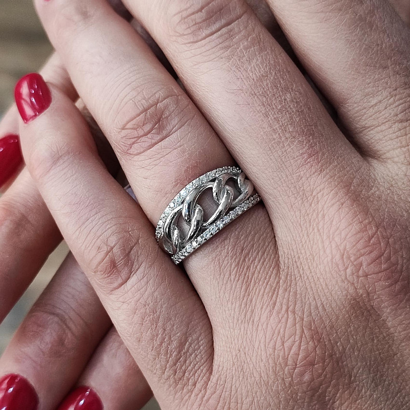 انگشتر نقره زنانه مدل جواهری کد JW5046