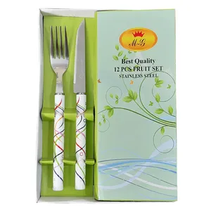 ست کارد و چنگال میوه خوری 12 پارچه ام جی کد Mg65