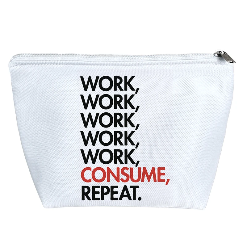 کیف لوازم آرایش دخترانه خندالو مدل Work Consume Repeat کد 6578