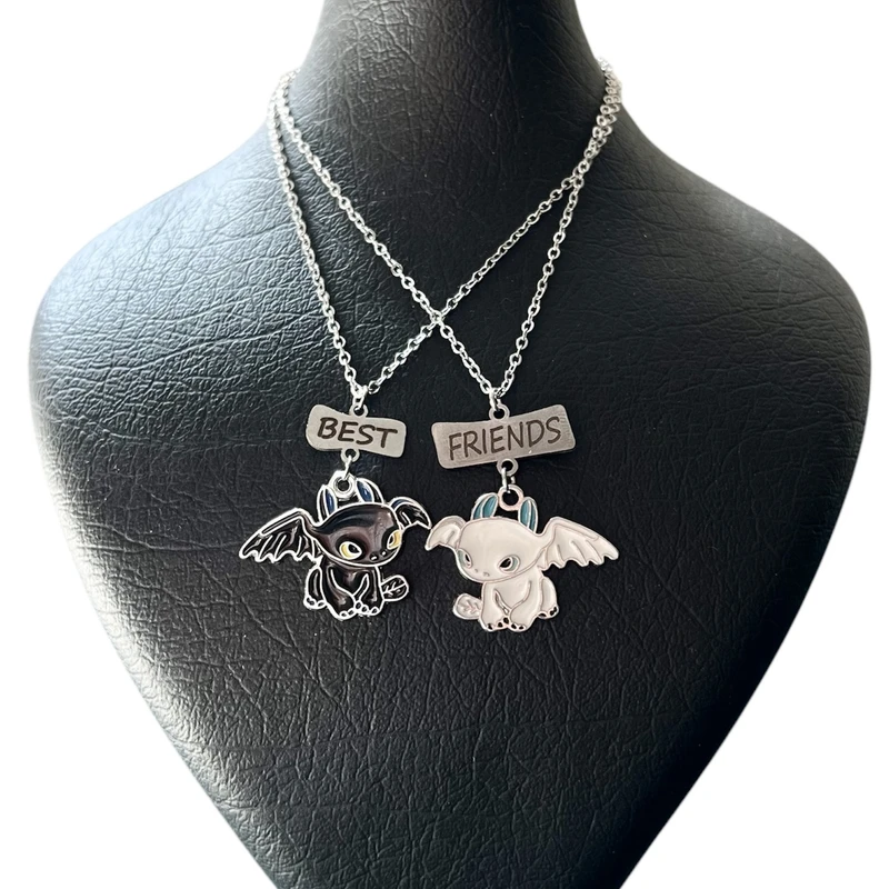 گردنبند مدل بی دندون طرح اژدها بسته دو عددی