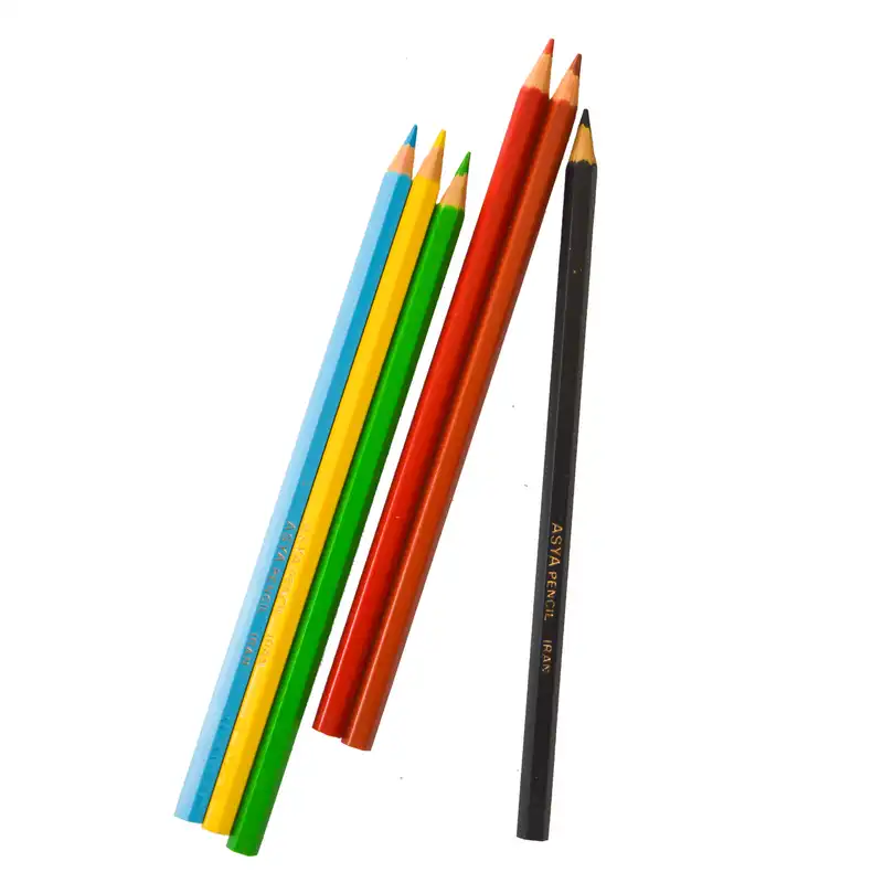 مداد رنگی 6 رنگ آسیا مدل A-6